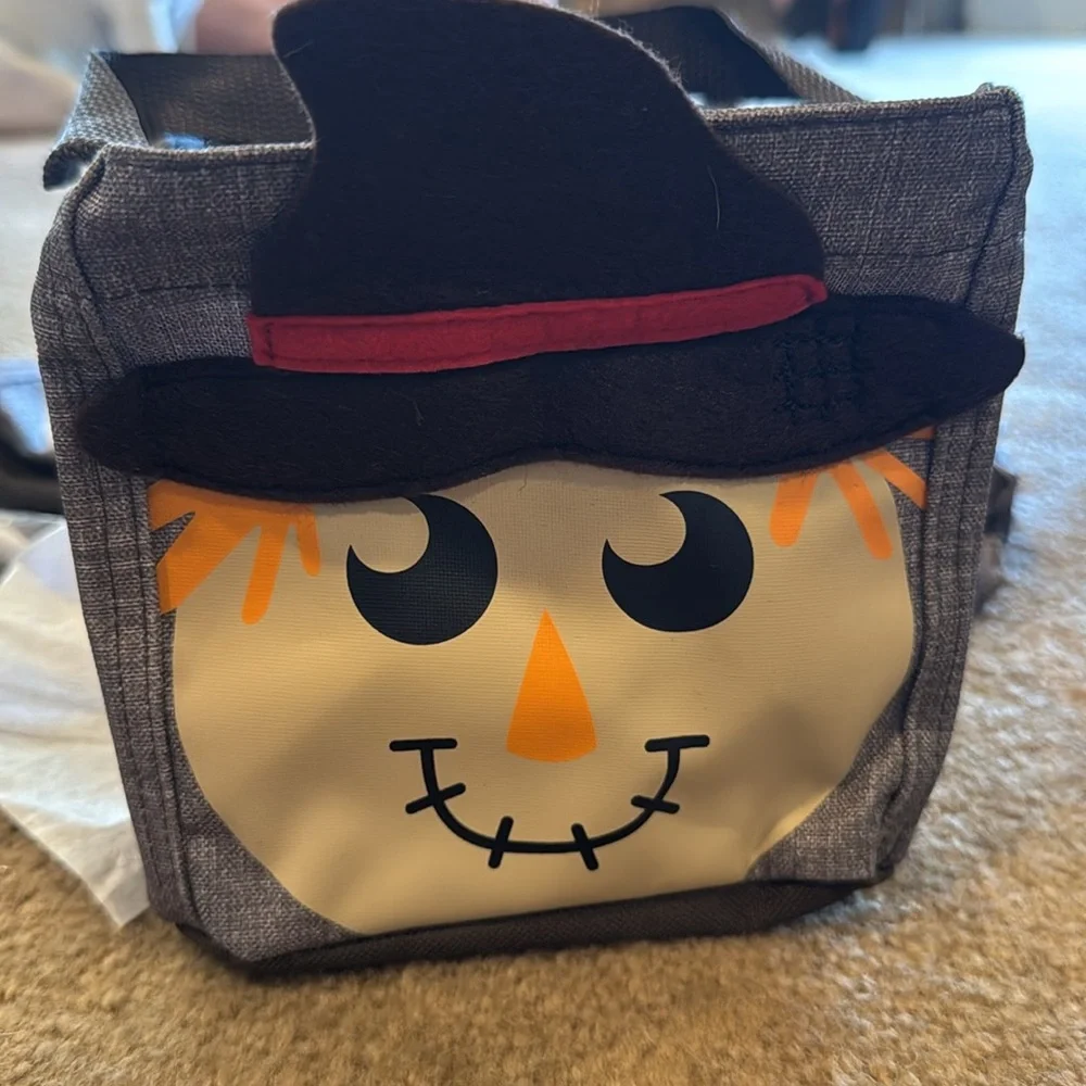 Scarecrow Face Kids Pouches - Brown and Red